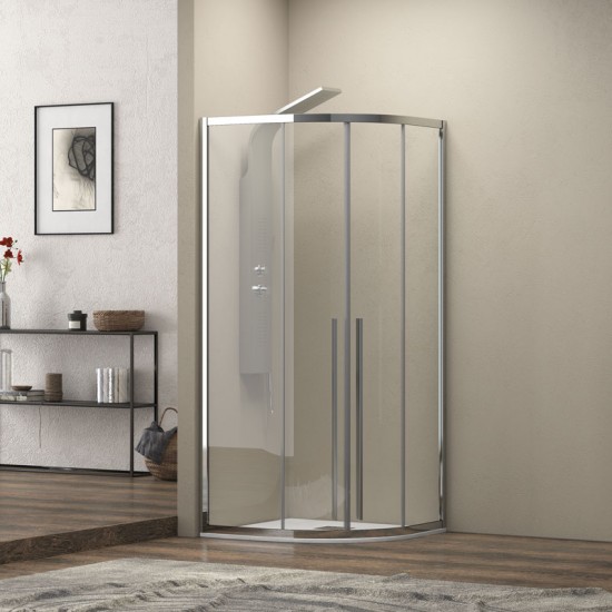 Καμπίνα ημικυκλική με διάφανο κρύσταλλο ELYSIUM 200 KARAG 90x90x200cm Καμπίνα ημικυκλική με διάφανο κρύσταλλο ELYSIUM 200 KARAG 90x90x200cm