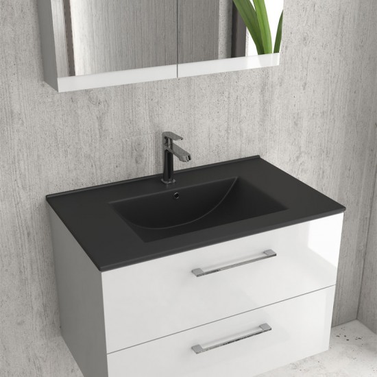 Νιπτήρας επίπλου μαύρος ματ LETO LT 7506 KARAG 76x47x18cm Νιπτήρας επίπλου μαύρος ματ LETO LT 7506 KARAG 76x47x18cm