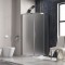 Καμπίνα ημικυκλική με icy κρύσταλλο FLORA 200 Cromo KARAG 80x80x190cm