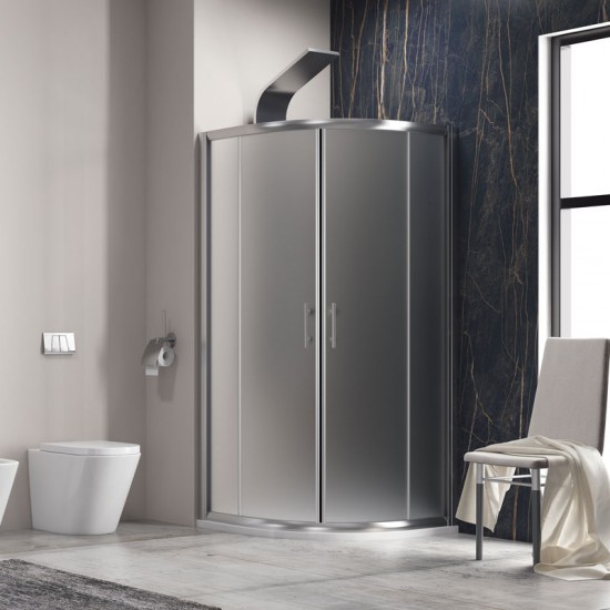 Καμπίνα ημικυκλική με icy κρύσταλλο FLORA 200 Cromo KARAG 90x90x190cm Καμπίνα ημικυκλική με icy κρύσταλλο FLORA 200 Cromo KARAG 90x90x190cm