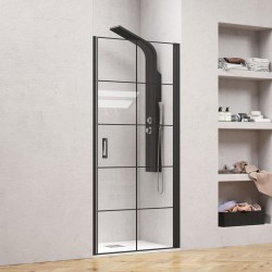 Καμπίνα από τοίχο σε τοίχο με frame κρύσταλλο NERO PIVOT PORTA Black KARAG 70x200cm Καμπίνα από τοίχο σε τοίχο με frame κρύσταλλο NERO PIVOT PORTA Black KARAG 70x200cm