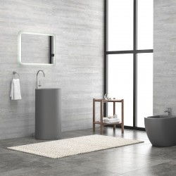 Νιπτήρας επιδαπέδιος MILOS 45D Grey Matt KARAG Ø44x91cm Νιπτήρας επιδαπέδιος MILOS 45D Grey Matt KARAG Ø44x91cm