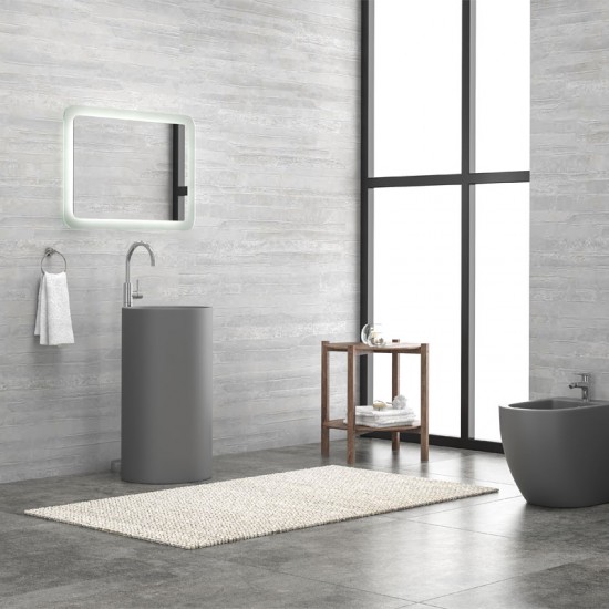 Νιπτήρας επιδαπέδιος MILOS 45D Grey Matt KARAG Ø44x91cm Νιπτήρας επιδαπέδιος MILOS 45D Grey Matt KARAG Ø44x91cm