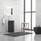 Νιπτήρας επιδαπέδιος MILOS 45D Black Matt KARAG Ø44x91cm