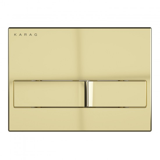 Πλακέτα καζανακίου διπλής λειτουργίας CARINA Gold Matt C226-029 KARAG Πλακέτα καζανακίου διπλής λειτουργίας CARINA Gold Matt C226-029 KARAG