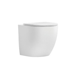 Λεκάνη δαπέδου rimless με κάλυμμα MILOS LT 2141D White Glossy KARAG Λεκάνη δαπέδου rimless με κάλυμμα MILOS LT 2141D White Glossy KARAG