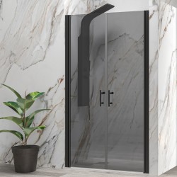 Καμπίνα από τοίχο σε τοίχο με fume κρύσταλλο S 28 ALTO SALLON Black KARAG 115x200cm Καμπίνα από τοίχο σε τοίχο με fume κρύσταλλο S 28 ALTO SALLON Black KARAG 115x200cm
