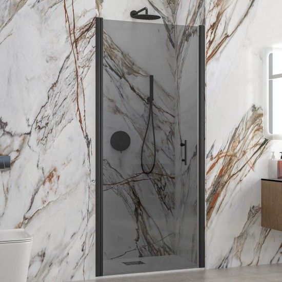 Καμπίνα από τοίχο σε τοίχο με fume κρύσταλλο S 28 ALTO PORTA Black KARAG 95x200cm Καμπίνα από τοίχο σε τοίχο με fume κρύσταλλο S 28 ALTO PORTA Black KARAG 95x200cm