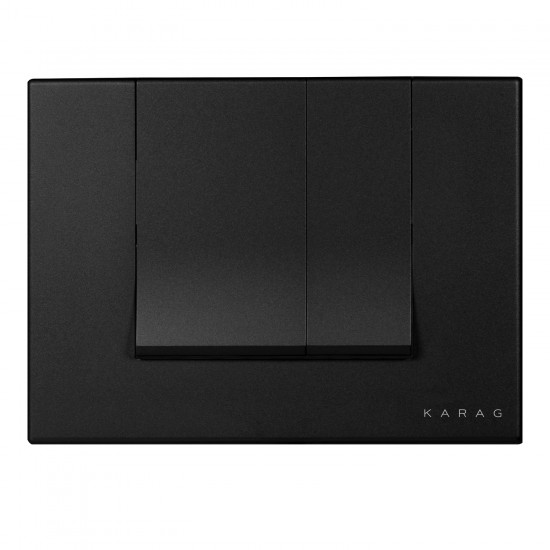 Πλακέτα καζανακίου διπλής λειτουργίας ALINDA Black Matt A227-006 KARAG Πλακέτα καζανακίου διπλής λειτουργίας ALINDA Black Matt A227-006 KARAG