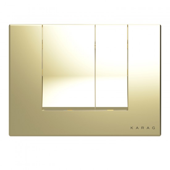 Πλακέτα καζανακίου διπλής λειτουργίας ALINDA Gold Matt A227-007 KARAG Πλακέτα καζανακίου διπλής λειτουργίας ALINDA Gold Matt A227-007 KARAG