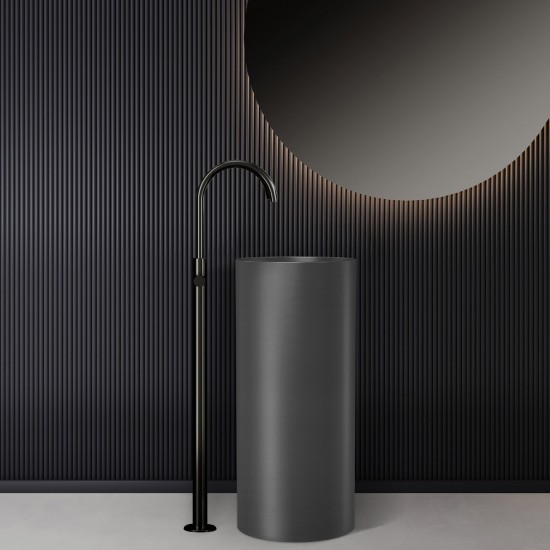 Νιπτήρας επιδαπέδιος 4609F Gun Metal KARAG Ø37,5x85cm Νιπτήρας επιδαπέδιος 4609F Gun Metal KARAG Ø37,5x85cm