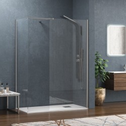 Σταθερά διαχωριστικά ντουζιέρας με διάφανο κρύσταλλο WALKIN 2 Cromo KARAG 50x200cm Σταθερά διαχωριστικά ντουζιέρας με διάφανο κρύσταλλο WALKIN 2 Cromo KARAG 50x200cm