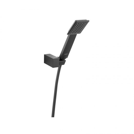 Τηλέφωνο ντους με βάση στήριξης και σπιραλ SINUS Black U170BL-B FERRO Τηλέφωνο ντους με βάση στήριξης και σπιραλ SINUS Black U170BL-B FERRO