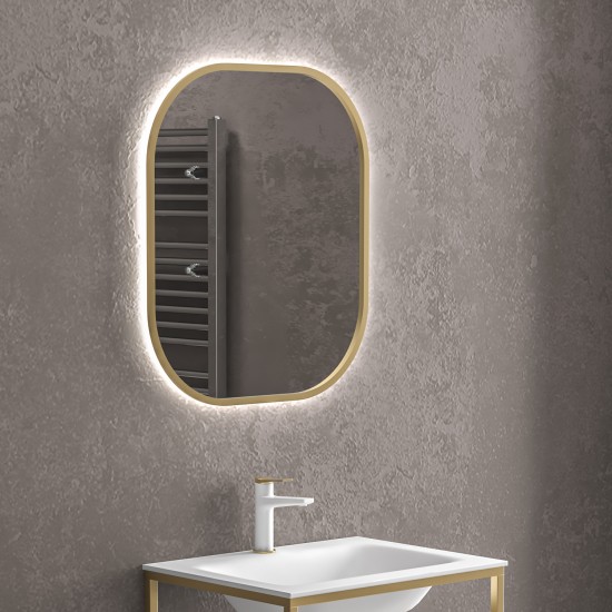 Καθρέπτης με κρυφό φωτισμό SHARON Gold KARAG 80x70cm Καθρέπτης με κρυφό φωτισμό SHARON Gold KARAG 80x70cm