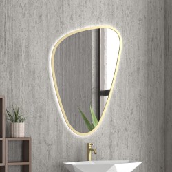 Καθρέπτης με κρυφό φωτισμό ELENA Gold KARAG 68x100x24cm Καθρέπτης με κρυφό φωτισμό ELENA Gold KARAG 68x100x24cm