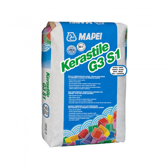 Κόλλα πλακιδίων KERASTILE G3 S1 White MAPEI 25kg