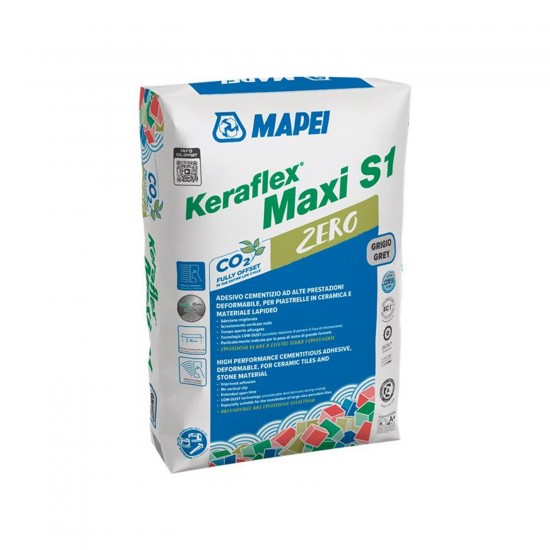 Κόλλα πλακιδίων KERAFLEX MAXI S1 Zero White MAPEI 23kg