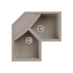 Νεροχύτης κουζίνας UNICO Corner Tortora 43 ELLECI 83x83cm Νεροχύτης κουζίνας UNICO Corner Tortora 43 ELLECI 83x83cm
