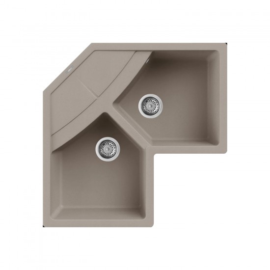 Νεροχύτης κουζίνας UNICO Corner Tortora 43 ELLECI 83x83cm Νεροχύτης κουζίνας UNICO Corner Tortora 43 ELLECI 83x83cm
