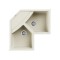 Νεροχύτης κουζίνας UNICO Corner Bianco Antico 62 ELLECI 83x83cm