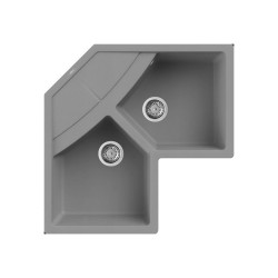 Νεροχύτης κουζίνας UNICO Corner Titanium 73 ELLECI 83x83cm Νεροχύτης κουζίνας UNICO Corner Titanium 73 ELLECI 83x83cm