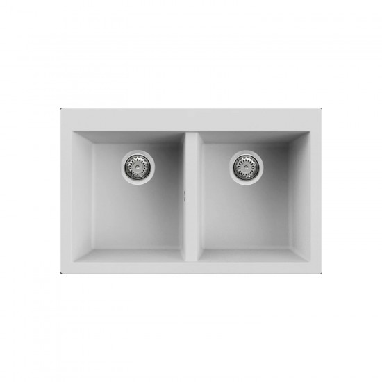 Νεροχύτης κουζίνας QUADRA 350 Bianco 68 ELLECI 79x50cm