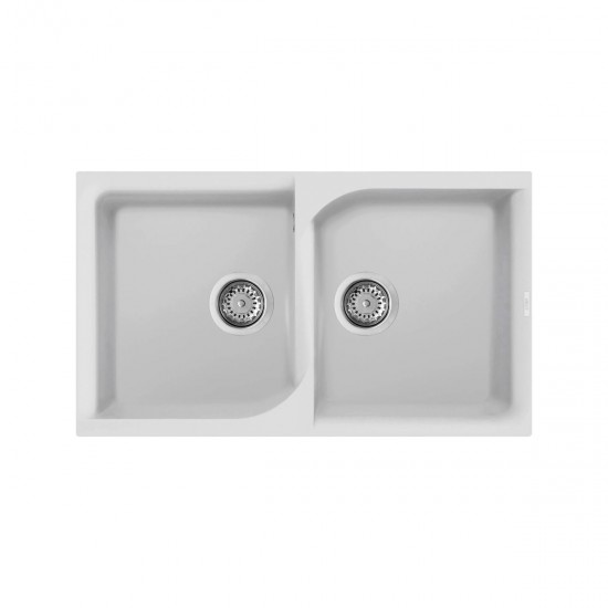 Νεροχύτης κουζίνας EGO 450 Bianco 68 ELLECI 86x50cm Νεροχύτης κουζίνας EGO 450 Bianco 68 ELLECI 86x50cm