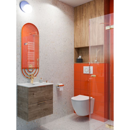 Πλακάκι Pastel Koralowy 20X20 cm Κόκκινο Γυαλιστερό