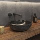 Νιπτήρας Επικαθήμενος Πέτρινος Karag Elena SBP 40x40cm Μαύρος Νιπτήρας Επικαθήμενος Πέτρινος Karag Elena SBP 40x40cm Μαύρος