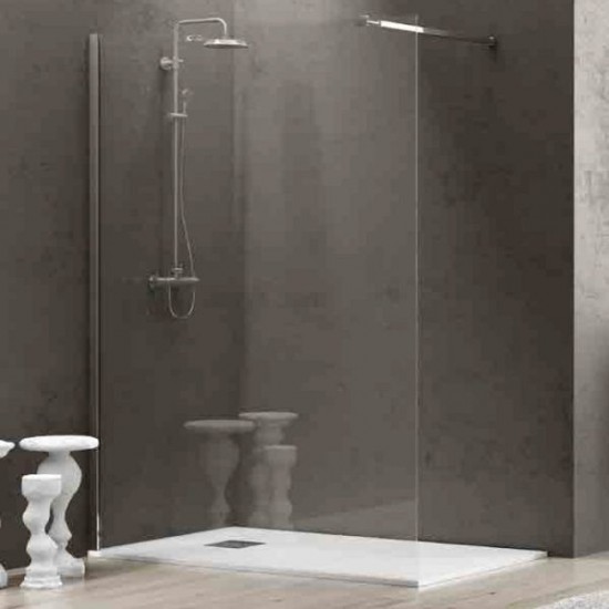 Διαχωριστικό Πάνελ Ντουζιέρας Walkin 1 Karag 100X200cm Clear Glass 8mm Χρωμέ Διαχωριστικό Πάνελ Ντουζιέρας Walkin 1 Karag 100X200cm Clear Glass 8mm Χρωμέ