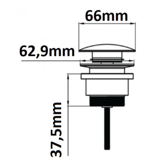 Βαλβίδα Nιπτήρος Clic Clac Universal Karag D148 Μαύρη Βαλβίδα Nιπτήρος Clic Clac Universal Karag D148 Μαύρη