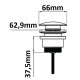 Βαλβίδα Nιπτήρος Clic Clac Universal Karag D148 Μαύρη