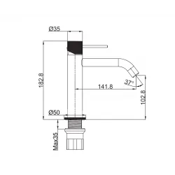 Μπαταρία Νιπτήρος Xenon Με Βαλβίδα Pop-up XEN 6810 Χρωμέ