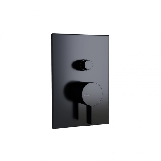 Εντοιχισμένη Μπαταρία Ντουζιέρας 2 Εξόδων Modea Eclipse 00-02015/B Μαύρη Ματ