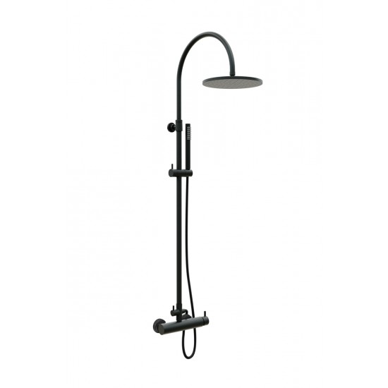 Στήλη Ντουζ Ορειχάλκινη Modea Etna by Viospiral Με Κολώνα 00-02957/B Μαύρη