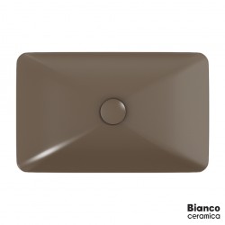 Επικαθήμενος Νιπτήρας Πορσελάνης 60x37,7εκ. Bianco Ceramica Rio 38060-530 Taupe Matt Επικαθήμενος Νιπτήρας Πορσελάνης 60x37,7εκ. Bianco Ceramica Rio 38060-530 Taupe Matt