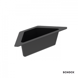 Μπωλ Αποστράγγισης Νεροχύτη Γωνιακό Κρεμαστό Ανθρακί ABS 36.7x13.5 cm