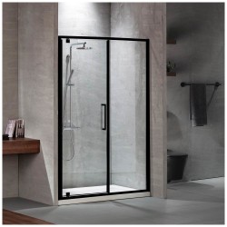 Καμπίνα Ντουζιέρας Ευθύγραμμη Devon Primus Plus Pivot and Infill Clean Glass 137-141cm Black Matt