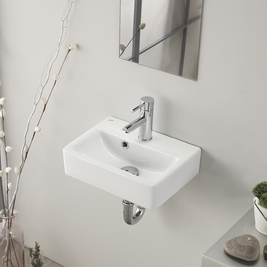 Επικαθήμενος Νιπτήρας Πορσελάνης 28x37cm Cerastyle Mini 001400-u Λευκό