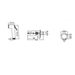 Επιτοίχιο Σετ Μπιντέ La Torre Flush1 E136004-400 Black Matt