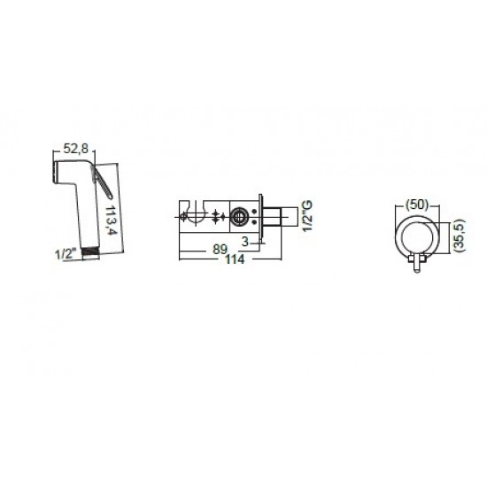 Επιτοίχιο Σετ Μπιντέ La Torre Flush1 E136004-400 Black Matt