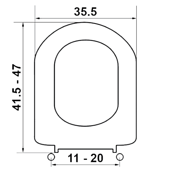 Κάλυμμα Λεκάνης Βακελιτικό Βαρέως Τύπου Elvit D-Shape Λευκό με Μεταλλικά Στηρίγματα και Ειδικά Πέλματα Αρμονία 0017 (41.5-47cm x 35.5cm) 
