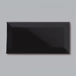 Πλακάκι Black Beveled Glossy 10x20