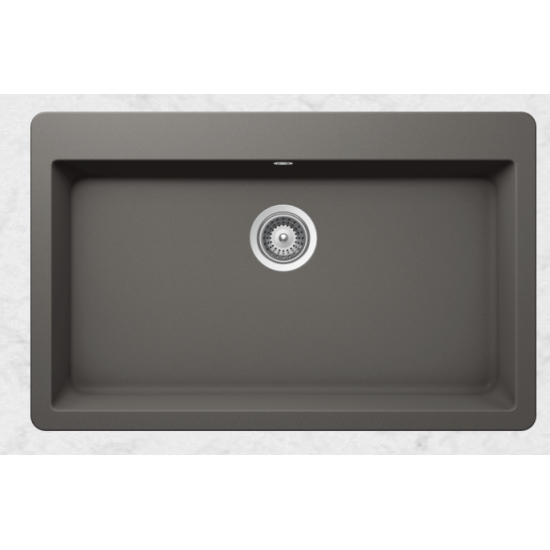 Ένθετος Νεροχύτης 83,8x53cm Schock Cristadur Mono 15090-1442 Silverstone (Γκρι)
