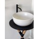 Πάγκος Με Νιπτήρα Glam Λευκό 39εκ. Scarabeo Cross 2501F0-9856 Ocean (Μπλε Ματ) 