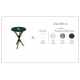 Πάγκος Με Νιπτήρα Glam Λευκό 39εκ. Scarabeo Cross 2501F0-9856 Ocean (Μπλε Ματ) 