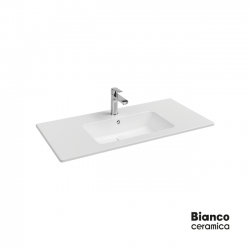 Επικαθήμενος Νιπτήρας Πορσελάνης Bianco Ceramica Flat 46 36100-300 101.5x46.5cm