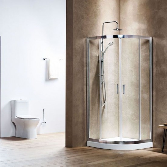 Καμπίνα Ντουζιέρας Ημικυκλική Clear Glass Tema New Line 80Χ80X1,80 με Κρύσταλλο Ασφαλείας με Χρωμέ Πλαίσιο Καμπίνα Ντουζιέρας Ημικυκλική Clear Glass Tema New Line 80Χ80X1,80 με Κρύσταλλο Ασφαλείας με Χρωμέ Πλαίσιο