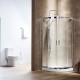 Καμπίνα Ντουζιέρας Ημικυκλική Clear Glass Tema New Line 80Χ80X1,80 με Κρύσταλλο Ασφαλείας με Χρωμέ Πλαίσιο Καμπίνα Ντουζιέρας Ημικυκλική Clear Glass Tema New Line 80Χ80X1,80 με Κρύσταλλο Ασφαλείας με Χρωμέ Πλαίσιο