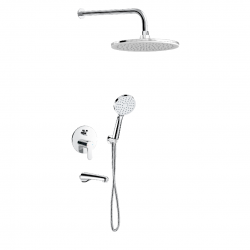 Μπαταρία Εντοιχισμού Duscheline Concealed 3 Way Grandelux DM-2761 Χρωμέ